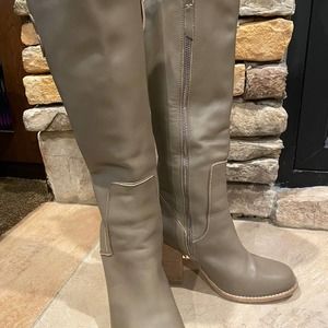 Bill Bass Luxury Block Heel Knee Boots